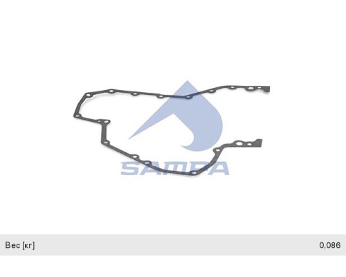 Прокладка КАМАЗ-5490 MAN MERCEDES крышки двигателя задней SAMPA