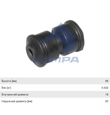 Сайлентблок MAN рессоры (16x55x95) SAMPA