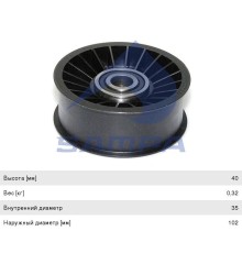 Ролик приводного ремня MERCEDES SAMPA