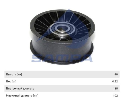 Ролик приводного ремня MERCEDES SAMPA