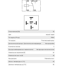 Реле MAN MERCEDES пять контактов (24V, 20A) BOSCH