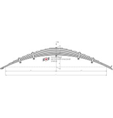 Рессора МАЗ-5336 передняя (12 листов) L=1980мм ЧМЗ