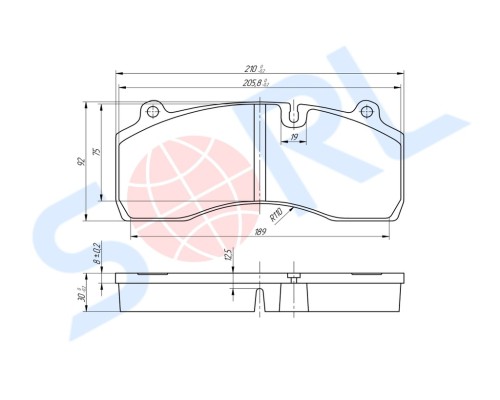 Колодки тормозные КАМАЗ-4308 (4шт.) тормозная система HALDEX SORL