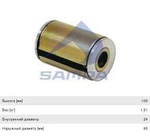 Втулка MAN TGA рессоры задней (L=100) (M62х24) SAMPA