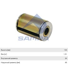 Втулка MAN TGA рессоры задней (L=100) (M62х24) SAMPA