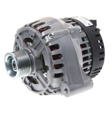 Генератор МАЗ, ЛАЗ, УРАЛ дв.ЯМЗ ЕВРО-3 поликлиновой шкив, монокронштейн 28В 90А ELTRA