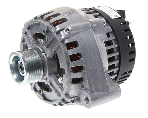 Генератор МАЗ, ЛАЗ, УРАЛ дв.ЯМЗ ЕВРО-3 поликлиновой шкив, монокронштейн 28В 90А ELTRA