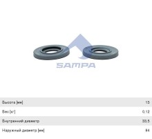 Ремкомплект суппорта MERITOR MAN L, M, F2000, TGA, TGS, TGX (пыльники) SAMPA