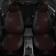 Авточехлы ГАЗель Next (1 низкий,  2 высоких) экокожа-жаккард красная точка комплект AVTOLIDER