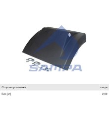 Крыло DAF F, CF, XF75, 85, 95, 105IV заднее задняя часть SAMPA