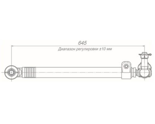 Тяга рулевая КАМАЗ-6540 продольная ROSTAR