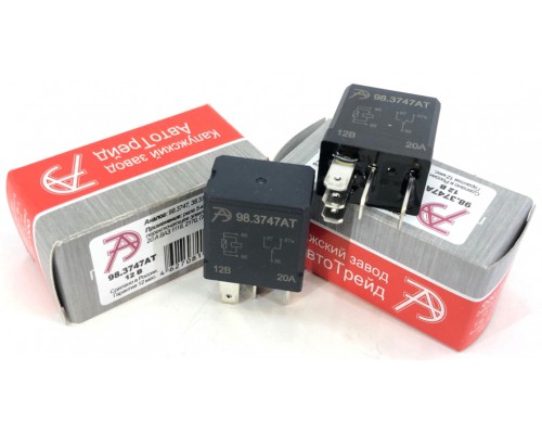 Реле электромагнитное 12V 5-ти контактное 20/10А переключающее АВТОТРЕЙД