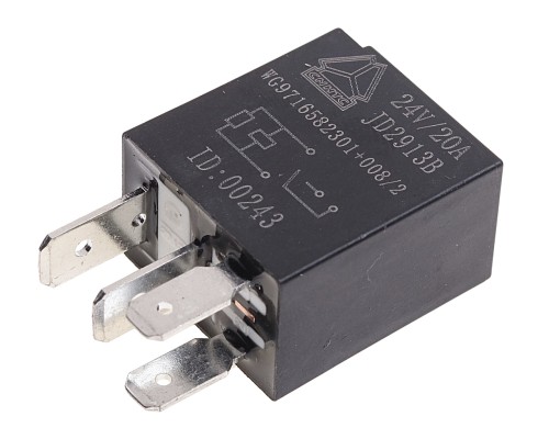 Реле электромагнитное 24V 4-х контактное 20А замыкающее с резистором SITRAK HOWO OE