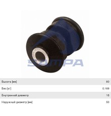 Сайлентблок MAN TGL, LGM подвески кабины (16x50x80) SAMPA
