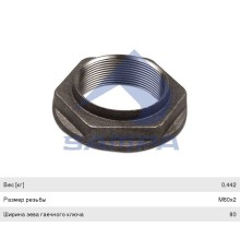 Гайка RENAULT Premium, Kerax, Maxter, Magnum ступицы (M60х2мм) SAMPA