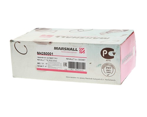 Наконечник рулевой тяги IVECO MERCEDES SCANIA HOWO левый (M30х1.5х93мм, М24) MARSHALL