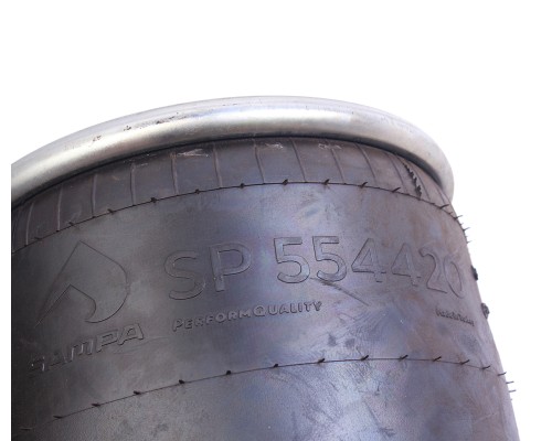 Пневморессора VOLVO ROR (металлический стакан) (2 шп. M10мм,  1штуцер M16х1.5мм) SAMPA