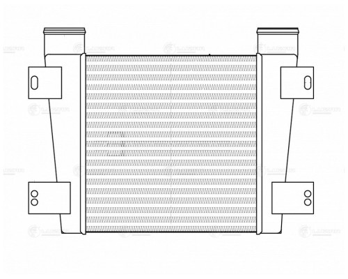 Охладитель ПАЗ-3202, 32053, 3206, КАВЗ, ЗИЛ наддув.возд.алюминиевый (Д-245.7Е1, 245.9-340, 361, 402Х) LUZAR