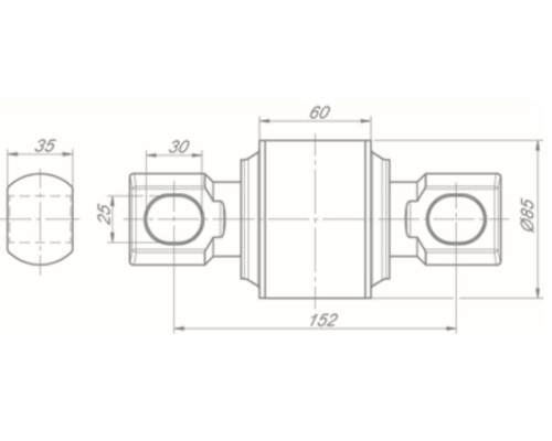Шарнир КАМАЗ штанги реактивной РМШ (кроме 6520, 5460) ROSTAR