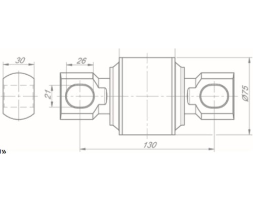 Шарнир КАМАЗ-5308 штанги реактивной РМШ (пневмоподвеска) ROSTAR