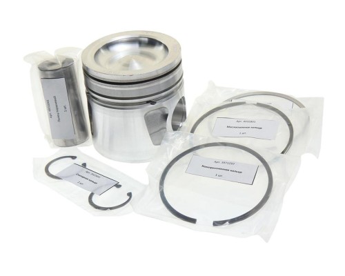 Поршень двигателя КАМАЗ, ПАЗ дв.CUMMINS QSB d=0.00 с кольцами и пальцем в сборе OE (ОАО КАМАЗ)