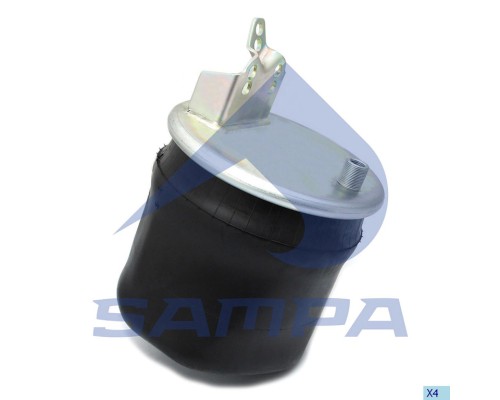 Пневморессора VOLVO (металлический стакан) (1 шп. M14, 1 шп. M16/24х1.5мм) SAMPA