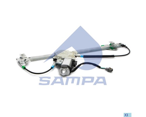 Стеклоподъемник КАМАЗ-5490 MERCEDES Atego, Axor двери левый электрический в сборе SAMPA