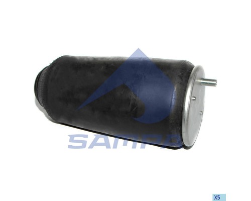 Пневморессора SCHMITZ (без стакана) (2отв.M10+штуцер M22х1.5, низ отв.M12мм) высокая SAMPA