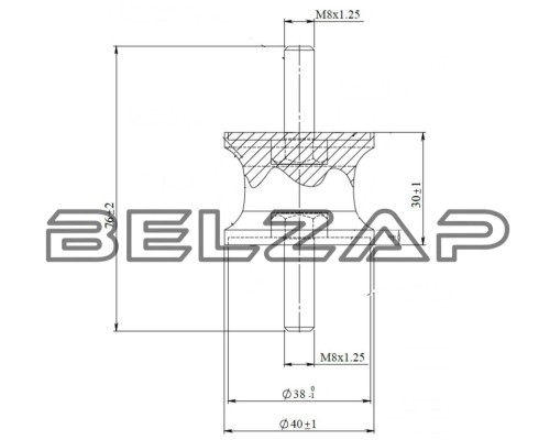 Подушка DAF 85, 95, 105CF, XF глушителя DINEX