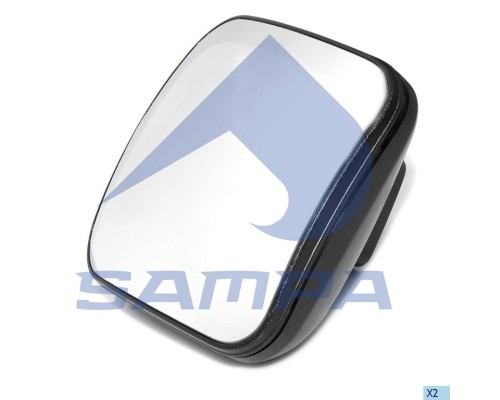 Зеркало боковое MERCEDES Actros левое/правое с подогревом (200x200мм) SAMPA