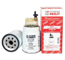 Элемент фильтрующий КАМАЗ топливный ЕВРО (для PreLine PL 270) со стаканом в сборе КОСТРОМСКОЙ ФИЛЬТР