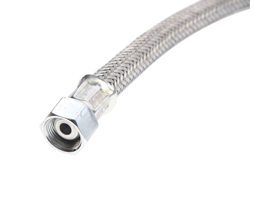 Шланг тормозной КАМАЗ-ЕВРО-2 (гайка-гайка) L=550 в металлической оплетке ТМК