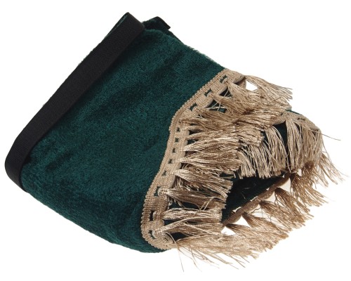 Ламбрекен ГАЗ-3302 на лобовое стекло с уголками кисти зеленый АВТОРЕАЛ