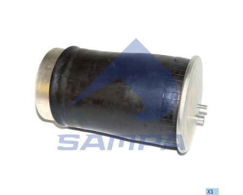 Пневморессора MAN TGA (стальной стакан) (1шп.М12+1штуц.отв.М16х1.5мм) SAMPA