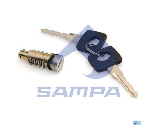 Личинка КАМАЗ-5490 MERCEDES Atego, Actros, Sprinter VW LT замка двери передней с ключом SAMPA