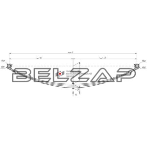 Рессора ВИС-2347, 2349 задняя (3 листа) прицепа L=1241мм ЧМЗ