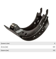 Колодки тормозные BPW полуприцепа срез/срез с роликом (420х180) (1шт.) ROSTAR