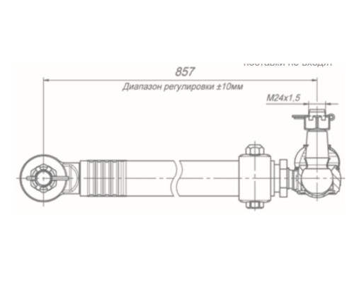 Тяга рулевая КАМАЗ продольная в сборе ROSTAR
