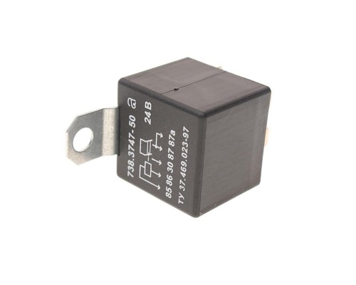 Реле электромагнитное 24V 5-ти контактное 15/15А замык. с кронштейном АВАР