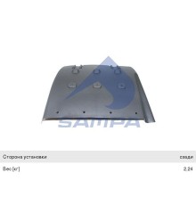 Крыло SCANIA 4, P, R, T заднее (передняя правая/задняя левая часть) SAMPA