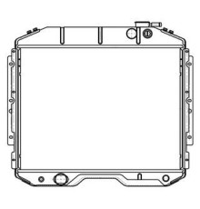 Радиатор ГАЗ-33081, 3309 алюминиевый 2-х рядный дв.ММЗ ЕВРО-3 LUZAR
