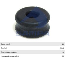 Втулка амортизатора VOLVO FH12 резиновая (19х50х26мм) SAMPA