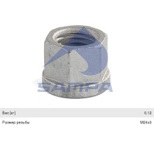 Гайка VOLVO F, FL, FH, FM стремянки (M24x3) SAMPA