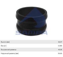 Патрубок MERCEDES Actros, Axor, Atego 2 системы охлаждения SAMPA