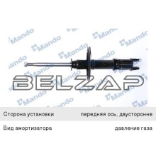 Амортизатор RENAULT Twingo (93-) передний левый/правый газовый, MSS017131, MANDO