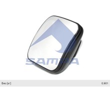 Зеркало боковое MERCEDES Actros левое/правое с подогревом (200x200мм) SAMPA