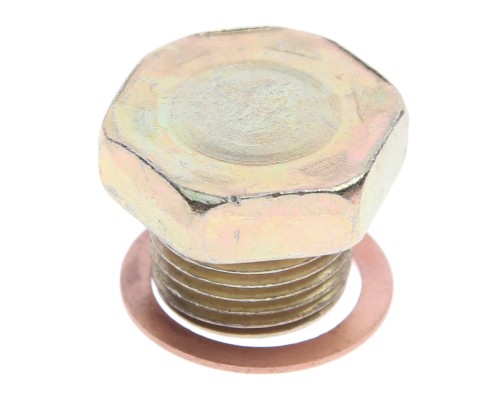 Пробка сливная ГАЗ, УАЗ дв.ЗМЗ-402, УМЗ-4216 картера масляного с медным кольцом магнитная АВТОБОБ