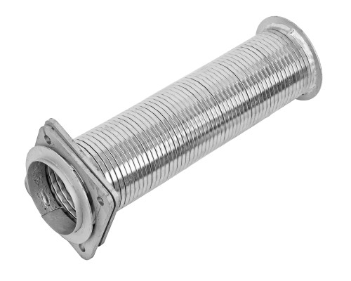 Металлорукав КАМАЗ-ЕВРО в сборе d=80мм L=376мм (нержавеющая сталь 201) (фланец 6мм) ГС