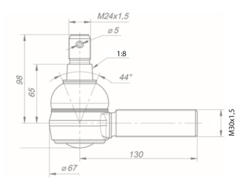 Наконечник рулевой тяги КАМАЗ-5490, 54901 правый ROSTAR