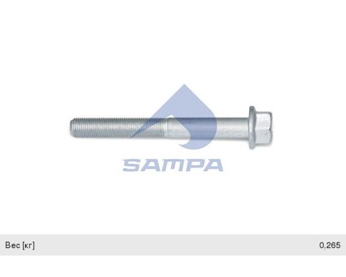 Болт MERCEDES Actros амортизатора (M16x1.5x130мм) заднего нижний SAMPA